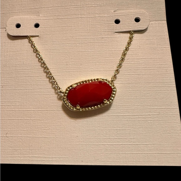Kendra Scott Red Elisa Necklace NEW - Picture 7 of 7